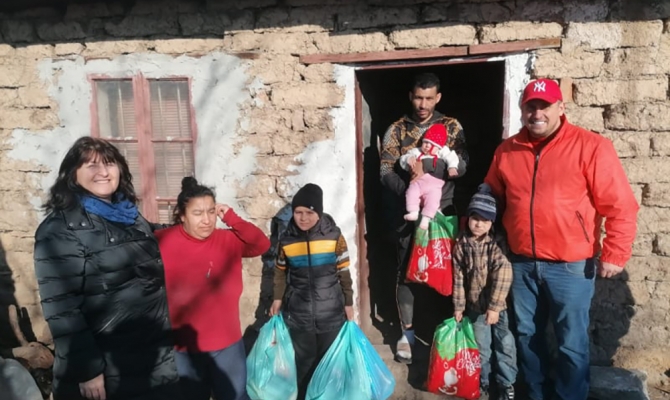 Aid and the Gospel to 150 families regularly